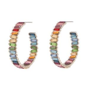 Melissa Lovy Baby Serena Rainbow Hoop Earrings - NWT